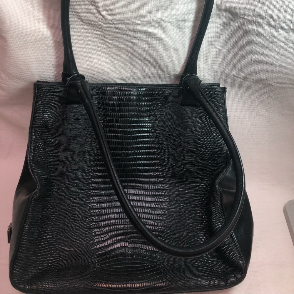 Salvatore Ferragamo Black Leather Purse